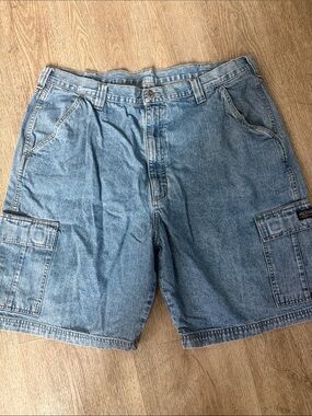 Wrangler Light Blue Denim Cargo Shorts